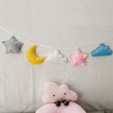 Handmade Room Decoration Scandinavian Nordic Children Kids Room Home Wall Hanging Decor Clouds Moon Baby Nursery Accessories 2024 - buy cheap