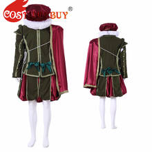 CostumeBuy-traje de Cosplay del rey Tudor para hombre, traje Medieval de la Reina Elizabeth Tudor, capa renacentista Vintage, L920 2024 - compra barato