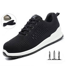 Men's Spring and Autumn Breathable Sneakers Smash-proof Puncture Protective Shoes Outdoor Training Shoes Men's Safety Shoes 2024 - buy cheap