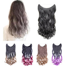 Jeedou 100g 60cm Synthetic No Clips One Piece Hair Extension Black Gray Mix Color Natural Wavy Hair Convenient Hairpieces 2024 - buy cheap