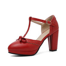 Sandalias con plataforma para mujer, zapatos con lazo y cabeza redonda, gruesos, de verano, talla grande 11, 12, 13, 14 2024 - compra barato