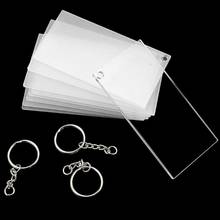 Acrylic Keychain Blanks with Key Rings Rectangle Clear Discs Charms Transparent Circles Set for DIY Projects Crafts 2024 - buy cheap