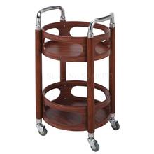 Shop restaurant tea delivery car double stainless steel round wine cart cake shop car mobile service trolley 2024 - buy cheap