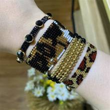 ZHONGVI-Pulsera Miyuki para mujer, joyería de cuentas japonesas hechas a mano, Pulsera de leopardo, joyería Bohemia brillante, pulseras de la amistad 2024 - compra barato