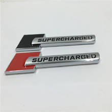 Car Metal Chrome Supercharged Emblem Badge Side Front Logo Sticker For Audi a6 A6L A7 A8L Q5 Q7 A4L 2024 - buy cheap