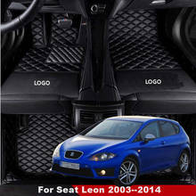 Tapete personalizado para assoalho do carro, tapete personalizado para seat leon 2003 2004 2005 2006 2007 2008 2009 2010 2011 2012 2013 2024 - compre barato