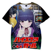 Hot Sale Classic High Score Girl 3d Print Unisex Fashion Hip Pop Harajuku Streetwear Short Sleeve Round Neck Popular Tops 2024 - buy cheap