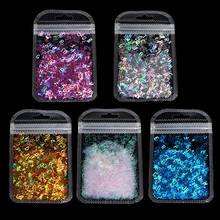 5 Colors Alphabet Holographic Laser-  Letters Chunky Glitter Epoxy Resin Festival Chunky Letters Mixed Sequins 2g Per 2024 - buy cheap