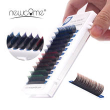 Newcome Ombre Mix Color 0.07/0.10 mm Thickness Eyelash Extension Individual False Eye Lashes Slik Eyelashes Professional Makeup 2024 - buy cheap