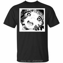 Lewd Anime Ecchi Hentai Otaku Waifu Japanese Black T-Shirt Popular Tee Shirt Streetwear Men Cotton T Shirt 2024 - buy cheap