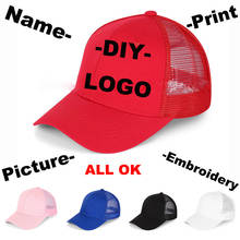 1Pcs Free Print/Embroidered Logo DIY Design Baseball Cap Trucker Hat For Men Women Dad Hat gorras 2024 - buy cheap