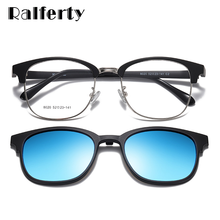 Ralferty, óculos de sol polarizados, clipe magnético em polar tr90 ótica, óculos sol espelhado feminino, lentes sem grau z8020 2024 - compre barato