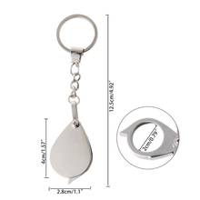 10X Portable Metal Magnifier Reading Map Jewelry Folding Keychain Loupe Magnifying Glass Lens U1JB 2024 - buy cheap
