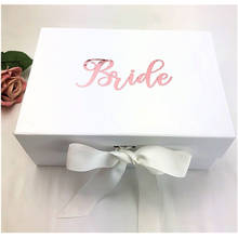 Розово-золотая коробка для невесты, индивидуальная шикарная коробка для свадебных помолвок, будут ли вам коробки, Подарочная коробка на день рождения, подружка невесты, honor, подарочная упаковка 2024 - купить недорого