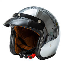 mirror moto helmet  DOT ECE Approved motorbike helmet Silver Coated Surface motorcycle helmet Retro style low profile helmet 2024 - buy cheap