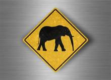 Warning Decals Sticker Decal Warning Car Fridge Road Sign Warning Elephant PVC Vinyl Reflective Stickers 2024 - buy cheap