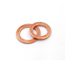 5pcs M9 outer diameter 12m-22mm copper flat washers seal washer for marine watch gaskets red coppers gasket 2mm thick 2024 - buy cheap