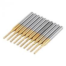 Hot Hot 10pcs/set 1.5mm Cutting Edge End Mill CNC Engraving Bit Tungsten Coating 1/8" Shank MillingCutter Drill Bit Set 2019 2024 - buy cheap