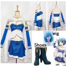 Anime Puella Magi Madoka Magica Cosplay Miki Sayaka Cosplay Costume custom made Halloween women Cosplay costume wigs and shoes 2024 - buy cheap