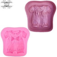 Baby clothing shape silicone soft candy mold cake decorating tool candy chocolate Soft Candy Mold 2024 - buy cheap