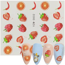 1 Sheet Fruits Water Decals Nail Art Sticker Cake Juice Ice Cream Designs Watermark Slider Nail Wraps Accessories 2024 - buy cheap