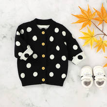 Baby Sweaters For Girls Fashion Cute Dot Newborn Boys Tops Cotton Knitted Toddler Infant Clothing Outerwear Long Sleeve Autumn 2024 - buy cheap