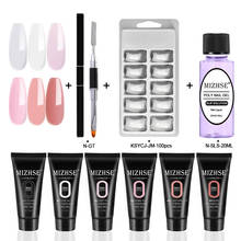 MIZHSE Poly Nail Gel Kits Color Nail Tip Form Crystal UV Extension Gel Slice Brush Nail Gel Fast Dry Nail Art Design 2024 - buy cheap