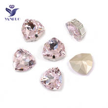 YANRUO 4706 Triangle Light Rose Shiny Glass Stones Sewing Crystals Rhinestones Diamond Gems Stones Strass Jewelry For Dress 2024 - buy cheap