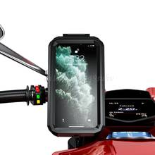 Waterproof Case Bike Motorcycle Handlebar Rear View Mirror 3 to 6.8" Cellphone Mount Bag Motorbike Scooter Phone Stand 2024 - buy cheap