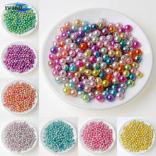 100pcs Multicolor 8mm Imitation ABS Pearl Round Acrylic Spacer Beads For Jewelry Making DIY Charm Bracelet Decor Accessories 2024 - buy cheap