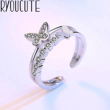 New Fashion Gothic Men Crystal Butterfly Rings For Women Jewelry Birthday Gift Romantic Wedding Engagement Drop Shipping 2024 - buy cheap