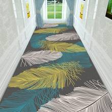 Alfombra nórdica para pasillo largo, manta moderna para sala de estar, Simple, para pasillo, cocina, Hotel, centro comercial, entrada 2024 - compra barato