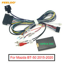FEELDO-arnés de cableado Android para coche, adaptador de cable de instalación estéreo con caja Canbus, 16 Pines, para Mazda BT-50 2024 - compra barato