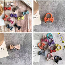 10pcs/lot New Fashion Girls Bows Hair Clip Solid Color Knitting Bowknots Kids Headwear Children Hair Clips Hair Rope 2024 - buy cheap