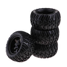 4 pces 12mm hub roda aro & pneus de borracha do pneu para 1:10 rc monster truck truggy 2024 - compre barato