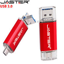 JASTER  New 3 IN 1 OTG (Android&USB & Type_C) USB 3.0  flash drive Metal Custom Pen Drive 64GB 32GB 16GB 8GB 4GB Wedding Gifts 2024 - buy cheap