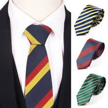 Gravatas finas para homens e mulheres, moda casual e casual com listras, gravatas clássicas para homens, com laços estreitos 2024 - compre barato