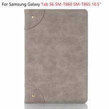 Funda de cuero para tableta Samsung Galaxy Tab S6, T860, T865, SM-T860, SM-T865, 10,5 ", 2019, con bolígrafo 2024 - compra barato