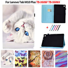 Case For Lenovo Tab M10 FHD Plus tb-x606x tb-x606f Lovely Cat Leather Wallet Stand Tablet For Lenovo Tab M10 Plus Case 10 3 inch 2024 - buy cheap
