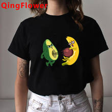 Kawaii Cartoon Avocado Short Sleeve T-shirt Women Casual Avocado Graphic Tops Female Tee Summer Women T-shirts Tops 2024 - buy cheap