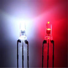 Прозрачный двухцветный светодиодный диодный светильник 3 мм, красный/белый цвет, ROHS, общий анод/катод 2024 - купить недорого