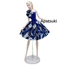 Blue Floral Flower Tutu Dress Fashion Doll Clothes For Barbie Doll Outfits Party Gown 1/6 Doll Accessories Toys For Children 2024 - buy cheap