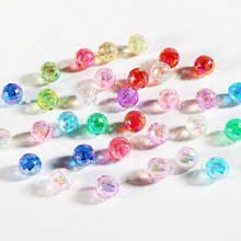 50pcs/100pcs AB Rainbow Beads section cut Transparent Acrylic surface Sewing DIY Beads Craft Handmade Jewelry Making 2024 - buy cheap