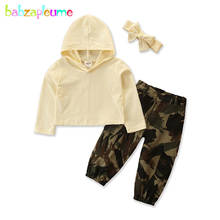 3Piece 2-6Years Spring Fall Little Girl Clothes Fashion Cotton Hooded Children T-shirt+Camouflage Pant Baby Clothing Set 2006 2024 - buy cheap