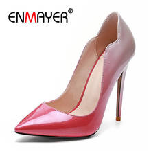 Enmayer Plus Size 34-45 Women Pumps 2020 Sexy Pointed Toe Ladies Super High Heel Shoes Wedding Shoes Footwear Thin heels CR806 2024 - buy cheap