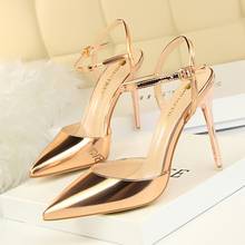Women Sandals High Heels Summer Brand Woman Pumps Thin Heels Party Shoes Pointed Toe Slip On Office Ladie Dress Shoe Plus Size 2024 - buy cheap