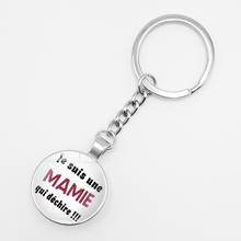 2019 / Best-selling Merci Maitresse Teacher's Day Gift Glass Cabochon Tibetan Silver Keychain Graduation Souvenir Jewelry Gift 2024 - buy cheap