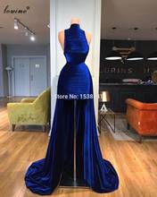 Elegante azul marinho vestidos de noite longo sereia sexy vestidos de noite das mulheres vestidos de celebridade festa plus size abiti da cerimonia 2024 - compre barato