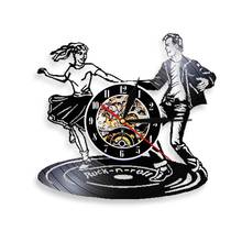 Disco Dancers Wall Clock Rock n Roll Dancing Time Vintage Vinyl Record Wall Clock Personality Wall Art Decor Night Club Pub 2024 - buy cheap