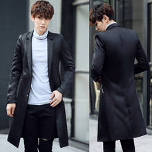 New Arrival Fashion High Quality Spring And Autumn Suit Collar Windbreaker Men Overcoat Long Jacket Casual Size MLXL XXL 3XL 4XL 2024 - buy cheap